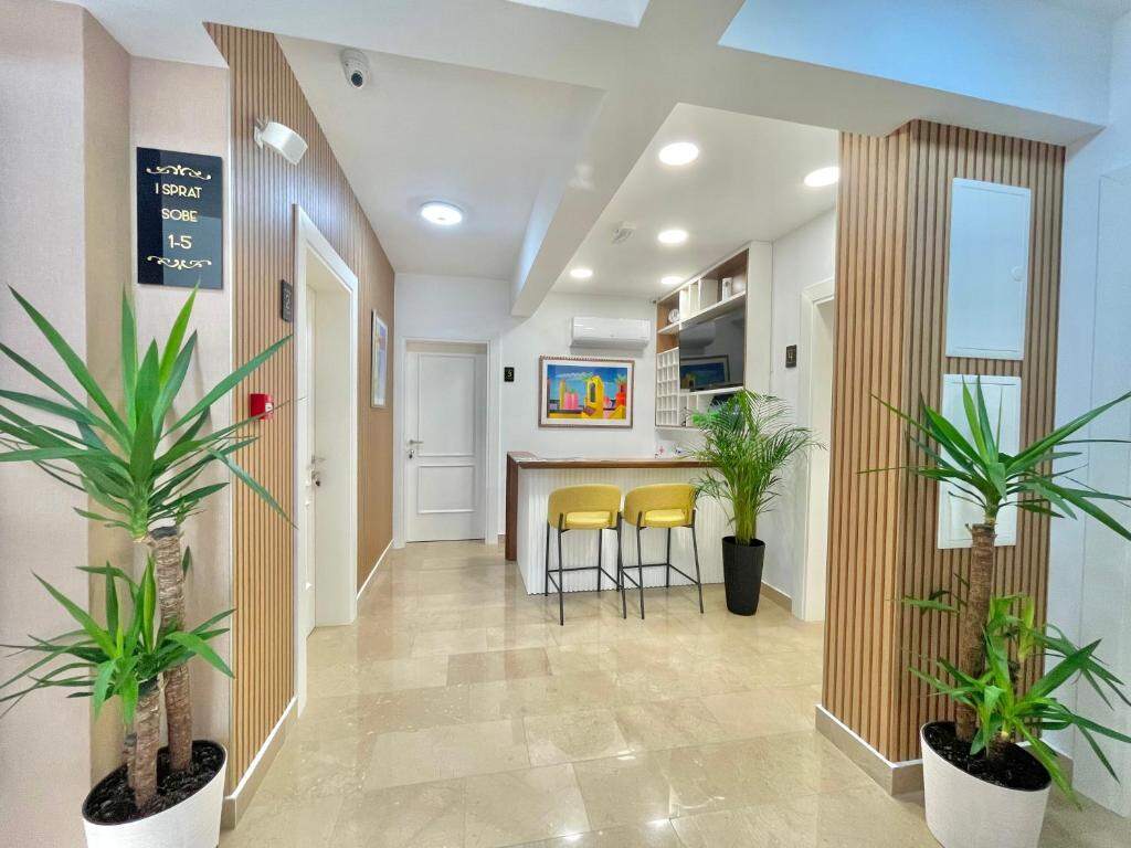 Hallway leading to the guest rooms